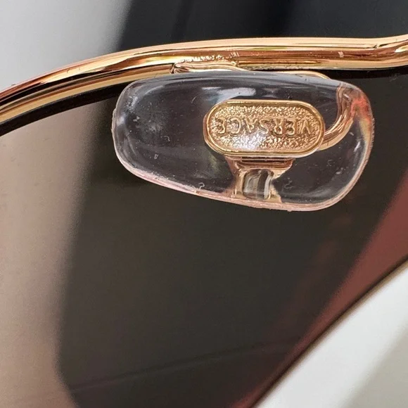 Authentic Versace Shield Gold Frame Sunglasses with Medusa Logo - NWT - Mod 2101 - Picture 6 of 13